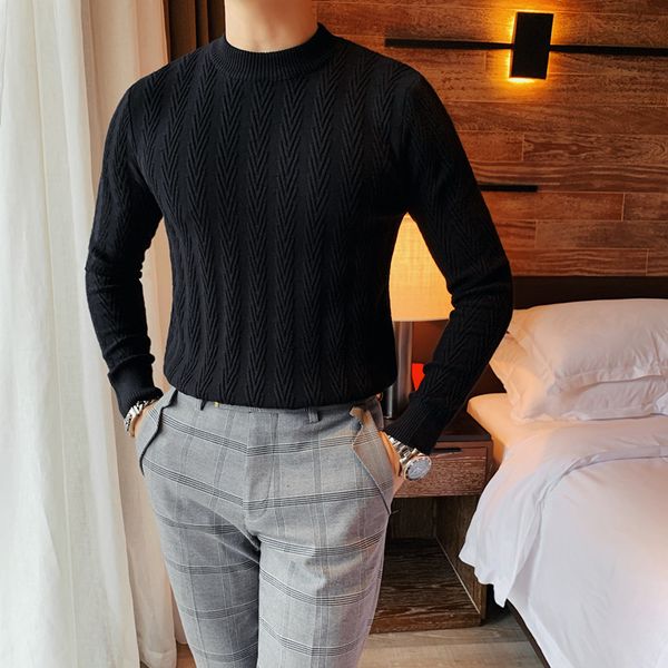 5colors quality autumn winter korean slim fit twist knitted sweater men clothes all match solid fashion pullovers casual 201203, White;black
5colors quality autumn winter korean slim fit twist knitted sweater men clothes all match solid fashion pullovers casual 201203, White;black