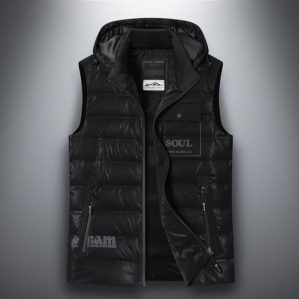 men's vest men 2020 winter japanese streetwear hip hop harajuku korean style male color black casual sweatshirt vest for men, Black;white
men's vest men 2020 winter japanese streetwear hip hop harajuku korean style male color black casual sweatshirt vest for men, Black;white