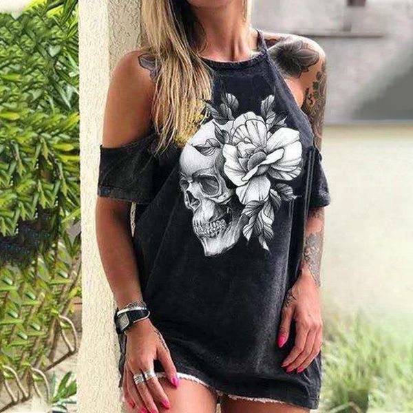 t-shirt women strapless slash neck casual loose black tshirt women t shirt skeleton hand skull print t-shirt streetwear, White
t-shirt women strapless slash neck casual loose black tshirt women t shirt skeleton hand skull print t-shirt streetwear, White