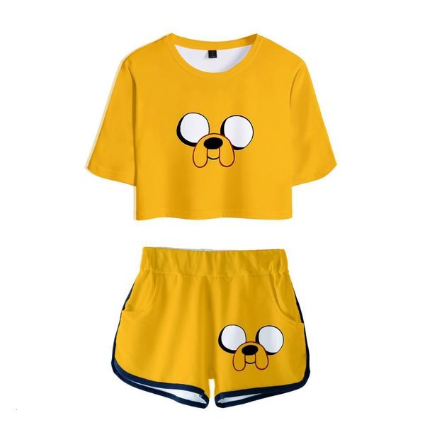 adventure time finn and jake the dog face two piece set summer cotton t shirt woman shorts and crop fashion, Gray
adventure time finn and jake the dog face two piece set summer cotton t shirt woman shorts and crop fashion, Gray