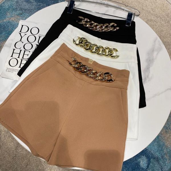 2020 autumn new super golden chain design solid color temperament lady ol shorts drop shipping good quality, White;black
2020 autumn new super golden chain design solid color temperament lady ol shorts drop shipping good quality, White;black
