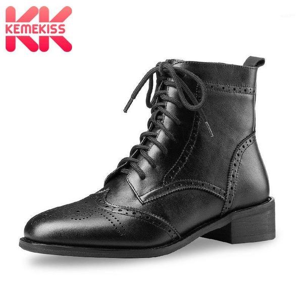 boots kemekiss ankle for women fashion lacing sewing shoes winter round toe square heel casual mujer footwear size 34-401, Black
boots kemekiss ankle for women fashion lacing sewing shoes winter round toe square heel casual mujer footwear size 34-401, Black