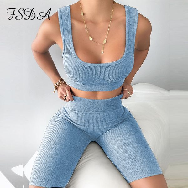 fsda o neck summer sleeveless crop and biker shorts women set ribber sport tw piece set tracksuit streetwear black outfits t200603, White
fsda o neck summer sleeveless crop and biker shorts women set ribber sport tw piece set tracksuit streetwear black outfits t200603, White