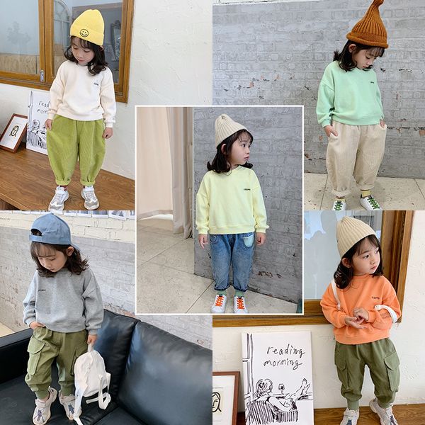 spring new arrival korean style cotton pure color letters prined all-match loose hoodie for fashion cute baby girls and boys lj200812, Black
spring new arrival korean style cotton pure color letters prined all-match loose hoodie for fashion cute baby girls and boys lj200812, Black
