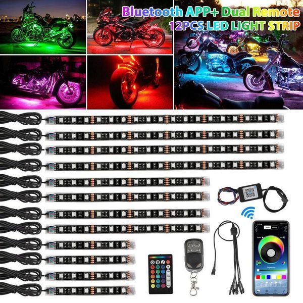 12pcs rgb bluetooth motorcycle led light accent glow neon strip app control kit 12v lamp decoration strip1
12pcs rgb bluetooth motorcycle led light accent glow neon strip app control kit 12v lamp decoration strip1