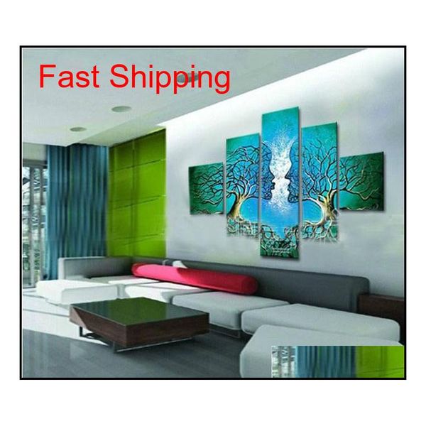 100%handmade oil painting on canvas tree kiss red blue yellow abstract modern 5panel set large wall art chea qyljgd bdesports
100%handmade oil painting on canvas tree kiss red blue yellow abstract modern 5panel set large wall art chea qyljgd bdesports