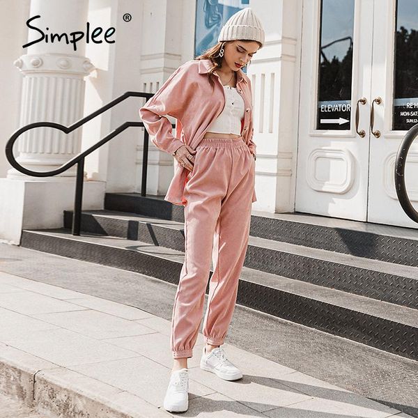 simplee causal pink autumn winter female suits high street fashion long sleeve women causal sets sports style pocket suits 2020, Black;white
simplee causal pink autumn winter female suits high street fashion long sleeve women causal sets sports style pocket suits 2020, Black;white