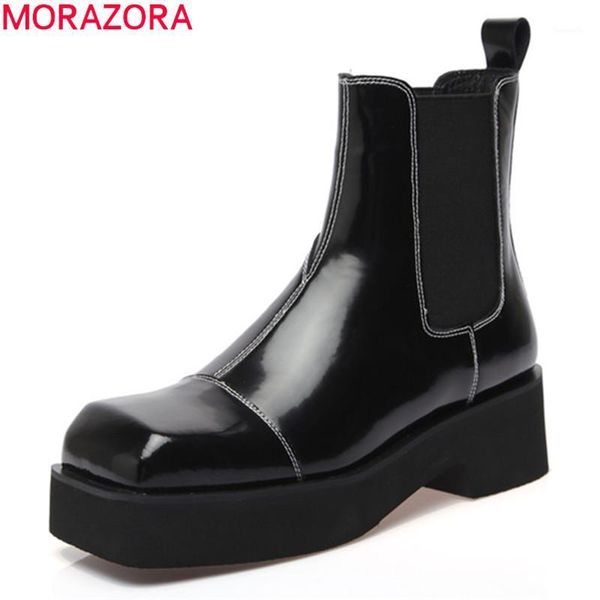 boots morazora 2021 brand fashion ankle genuine leather thick heels square toe simple women ladies shoes1, Black
boots morazora 2021 brand fashion ankle genuine leather thick heels square toe simple women ladies shoes1, Black