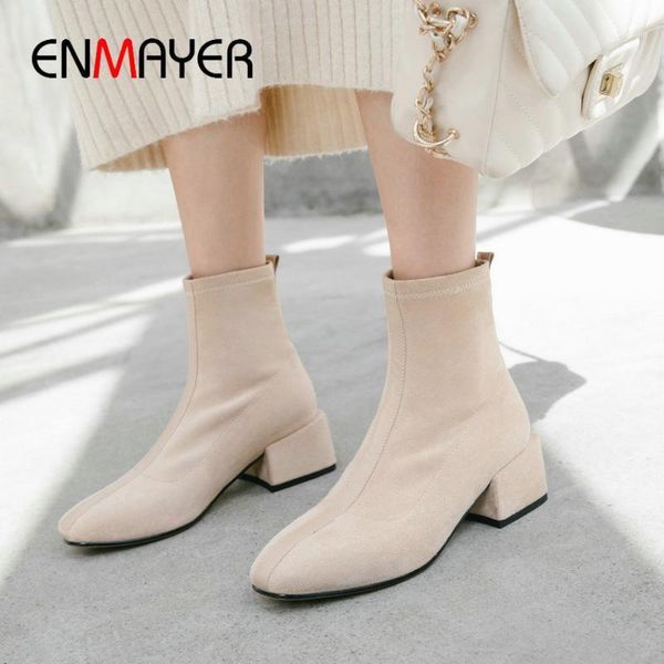 boots enmayer 2021 ankle for women synthetic kid suede square med heels round toe basic luxury shoes designers size 34-431, Black
boots enmayer 2021 ankle for women synthetic kid suede square med heels round toe basic luxury shoes designers size 34-431, Black