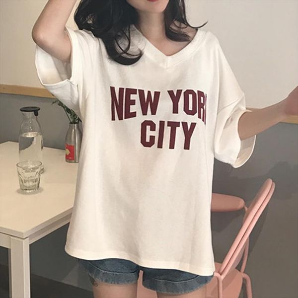 2020 new womens t shirt korean ing short sleeved t shirt milk silk clothes female students coat letter printing, White
2020 new womens t shirt korean ing short sleeved t shirt milk silk clothes female students coat letter printing, White