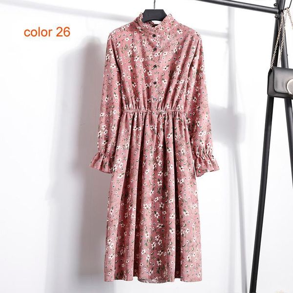 bgteever corduroy soft floral print women autumn winter dress stand collar female party dresses elastic waist beach vestidos1, White;black
bgteever corduroy soft floral print women autumn winter dress stand collar female party dresses elastic waist beach vestidos1, White;black
