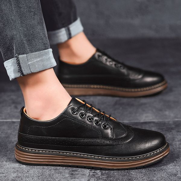 combination spring and summer new 2020 casual leather shoes british ins casual black trend men's shoes c1212, Black;white
combination spring and summer new 2020 casual leather shoes british ins casual black trend men's shoes c1212, Black;white