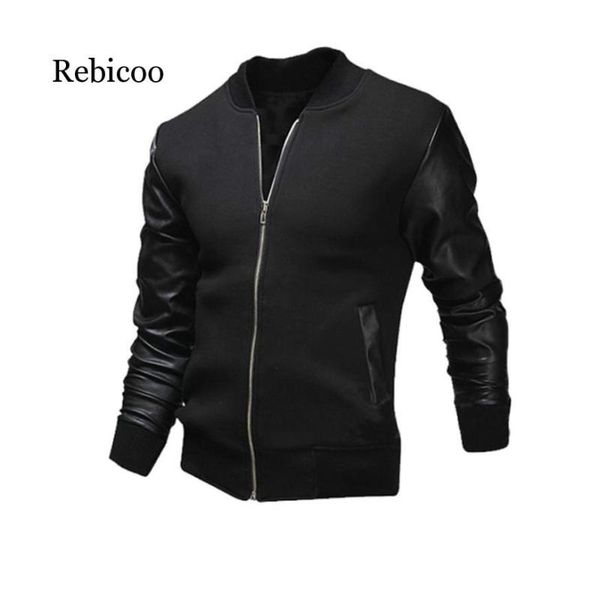 men's jackets 2021 spring and autumn slim collar casual jacket zipper pu leather rib sleeves, Black;brown
men's jackets 2021 spring and autumn slim collar casual jacket zipper pu leather rib sleeves, Black;brown