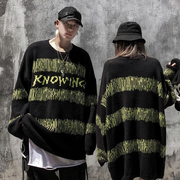 hip hop radio wave printed sweaters men women green striped pullovers harajuku fashionable round neck knit sweater pullover jllnhz, White;black
hip hop radio wave printed sweaters men women green striped pullovers harajuku fashionable round neck knit sweater pullover jllnhz, White;black