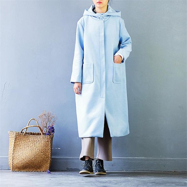 women's wool & blends scuwlinen 2021 women winter jacket vintage casual plate buttons loose long hooded outerwear coat solid s486, Black
women's wool & blends scuwlinen 2021 women winter jacket vintage casual plate buttons loose long hooded outerwear coat solid s486, Black