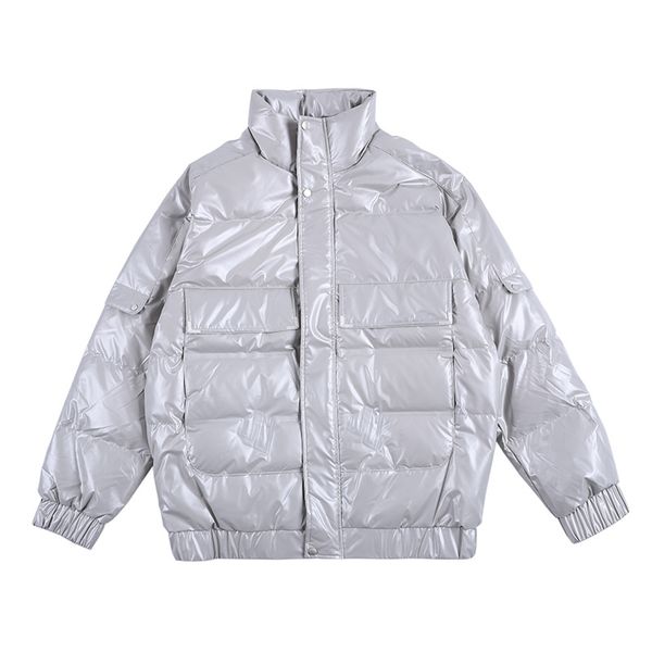 men's white duck down short style bright skin warm winter light down jacket brief paragraph jacket q1209, Black 
men's white duck down short style bright skin warm winter light down jacket brief paragraph jacket q1209, Black