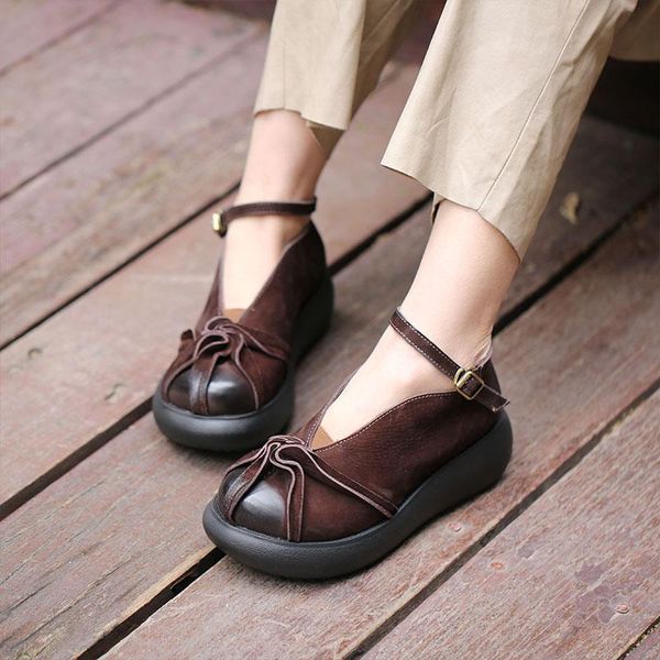 vallu 2020 genuine leather women flats platform round toes ankle strap handmade vintage women flat shoes, Black
vallu 2020 genuine leather women flats platform round toes ankle strap handmade vintage women flat shoes, Black