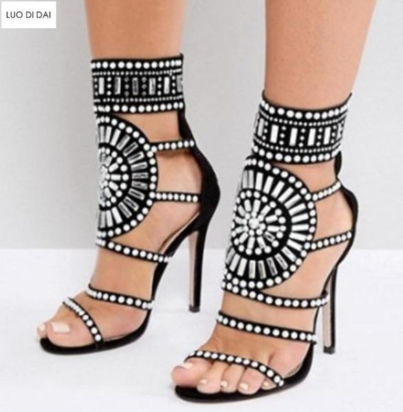 2020 new summer ladies peep toe boots gladiator sandals summer boots cuts out booties beading botas crystal stud women, Black
2020 new summer ladies peep toe boots gladiator sandals summer boots cuts out booties beading botas crystal stud women, Black