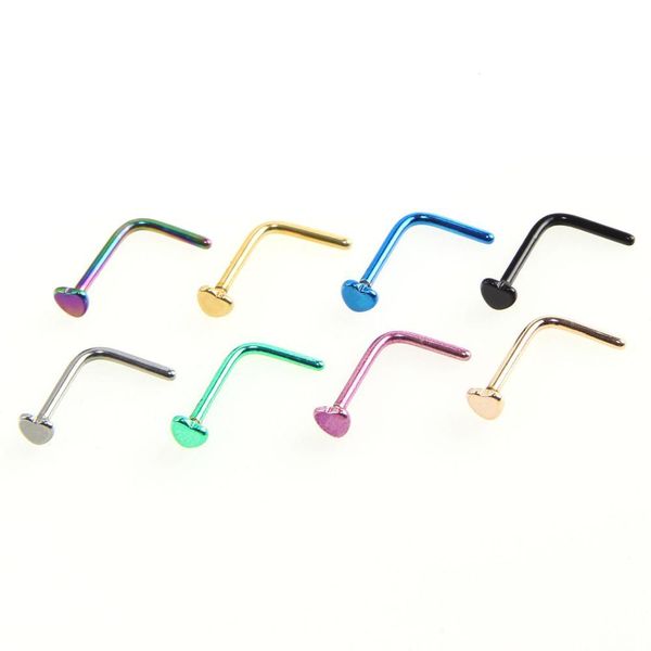 new arrival simple l shape surgical steel 0.88mm nose studs hooks bar pin nose rings body piercing jewelry for women h wmtzro, Black
new arrival simple l shape surgical steel 0.88mm nose studs hooks bar pin nose rings body piercing jewelry for women h wmtzro, Black