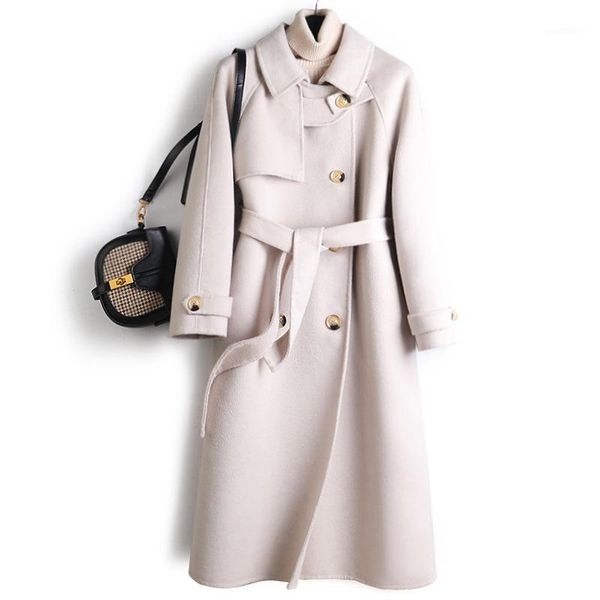 new korean style fashion woman wool trench coat women coats and jackets abrigos mujer invierno 2020 adjustable waist1, Black
new korean style fashion woman wool trench coat women coats and jackets abrigos mujer invierno 2020 adjustable waist1, Black