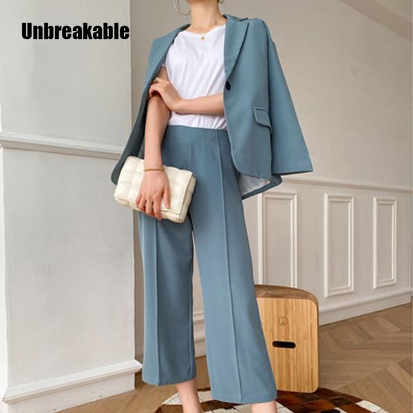 new 2020 summer autumn woman sets 2 piece matching wide leg ankle-length pants casual buttons elastic office lady suit q1215, White;black
new 2020 summer autumn woman sets 2 piece matching wide leg ankle-length pants casual buttons elastic office lady suit q1215, White;black