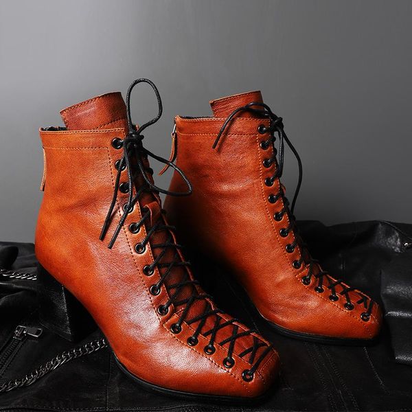 boots plus size 34-42 women's genuine leather thick high heel lace-up ankle cross strap female autumn short shoes, Black
boots plus size 34-42 women's genuine leather thick high heel lace-up ankle cross strap female autumn short shoes, Black