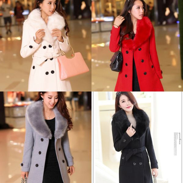 womens faux fur collar solid trench coats lady slim double breasted woolen jackets coat new autumn winter female outwear 5xlx1020, Black
womens faux fur collar solid trench coats lady slim double breasted woolen jackets coat new autumn winter female outwear 5xlx1020, Black
