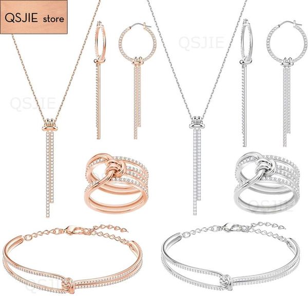 chains qsjie fashion jewelry swa classic charm concentric twist women's pendant necklace, Silver
chains qsjie fashion jewelry swa classic charm concentric twist women's pendant necklace, Silver