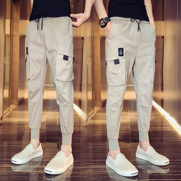 28-36 summer korean slim men's casual teen tide men harlan nine pants hair stylist youth pants., Black
28-36 summer korean slim men's casual teen tide men harlan nine pants hair stylist youth pants., Black