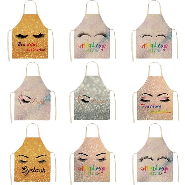 aprons colour eyes lash printed women kitchen waterproof cooking oil-proof cotton linen antifouling chef apron 68*55cm 0110
aprons colour eyes lash printed women kitchen waterproof cooking oil-proof cotton linen antifouling chef apron 68*55cm 0110