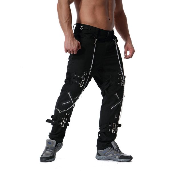 2021 new men multi zippers autumn project tapes cargo with chain men's stream hip hop pants dah1, Black
2021 new men multi zippers autumn project tapes cargo with chain men's stream hip hop pants dah1, Black
