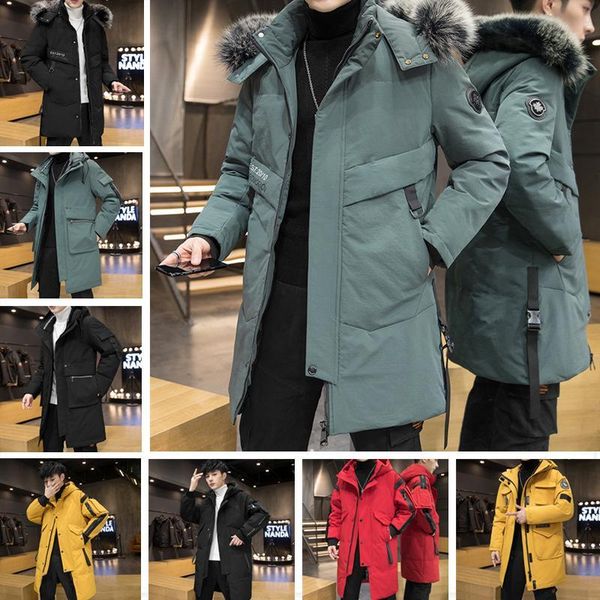 2020 winter new men's white duck down jacket and long sections korean version of the trend of young people warm cold coat, Black
2020 winter new men's white duck down jacket and long sections korean version of the trend of young people warm cold coat, Black