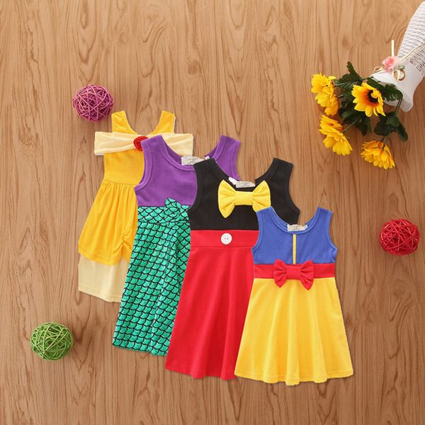 kids girls princess dresses baby mermaid bows dress patchwork color summer one piece skirts for children party costume clothes g12603, Red;yellow
kids girls princess dresses baby mermaid bows dress patchwork color summer one piece skirts for children party costume clothes g12603, Red;yellow