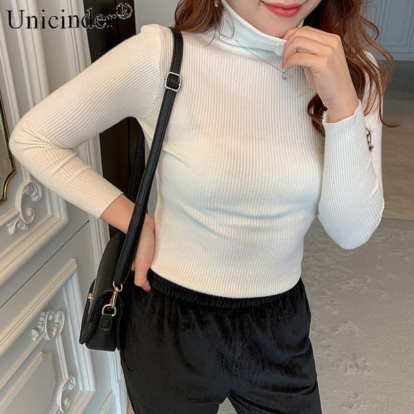 women's sweaters unicinder woman plus size knitted bottoming shirt large autumn winter high collar core yarn sweater #9862, White;black
women's sweaters unicinder woman plus size knitted bottoming shirt large autumn winter high collar core yarn sweater #9862, White;black