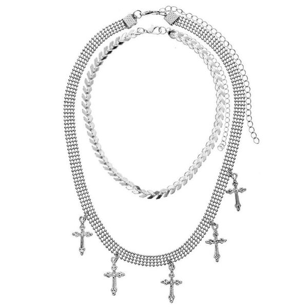 chokers fashion women necklace double layer cross pendants short simple female goldn silver color chain jewelry birthday gift, Golden;silver
chokers fashion women necklace double layer cross pendants short simple female goldn silver color chain jewelry birthday gift, Golden;silver