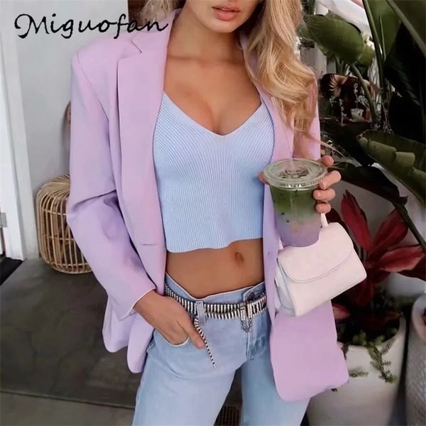 miguofan women blazer jackets coat purple button streetwear blazerslong sleeve autumn coat vintage fashion office lady blazers lj201212, White;black
miguofan women blazer jackets coat purple button streetwear blazerslong sleeve autumn coat vintage fashion office lady blazers lj201212, White;black