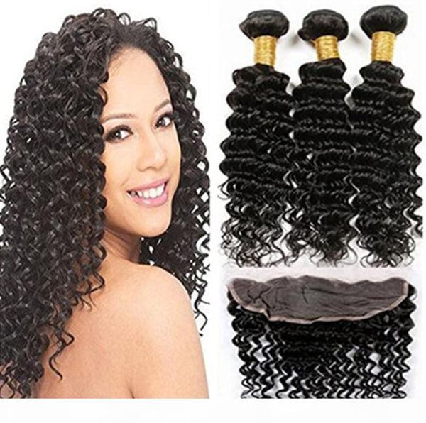 13x4 lace frontal closure with bundles brazilian virgin hair deep wave with closure 3 bundles human hair with lace closure, Black;brown
13x4 lace frontal closure with bundles brazilian virgin hair deep wave with closure 3 bundles human hair with lace closure, Black;brown