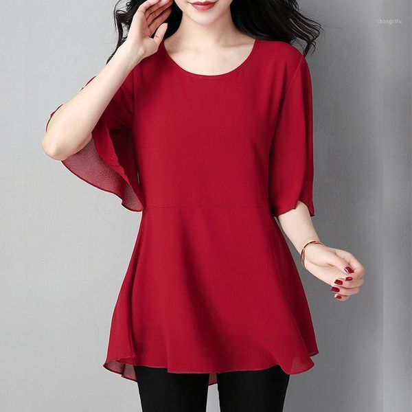 2020 fashion women's blouse summer short sleevechiffon shirt solid o-neck casual blouse plus size 4xl loose camisetas mujer1, White
2020 fashion women's blouse summer short sleevechiffon shirt solid o-neck casual blouse plus size 4xl loose camisetas mujer1, White