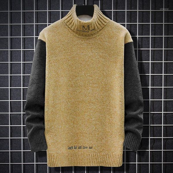 fjun mens 2021 turtlenecks sweaters men winter patchwork high neck sweaters jumper harajuku turtleneck black sweater men new1, White;black
fjun mens 2021 turtlenecks sweaters men winter patchwork high neck sweaters jumper harajuku turtleneck black sweater men new1, White;black