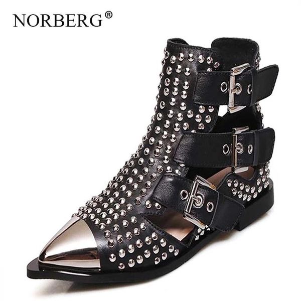 boots fashion buckle genuine leather punk rivets motorcycle ankle summer woman flat sandals casual shoes women brand, Black
boots fashion buckle genuine leather punk rivets motorcycle ankle summer woman flat sandals casual shoes women brand, Black