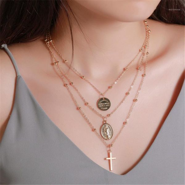 chokers crossover fashion multi-layer necklace cross god statue lady jesus pendant metal gift1, Golden;silver
chokers crossover fashion multi-layer necklace cross god statue lady jesus pendant metal gift1, Golden;silver