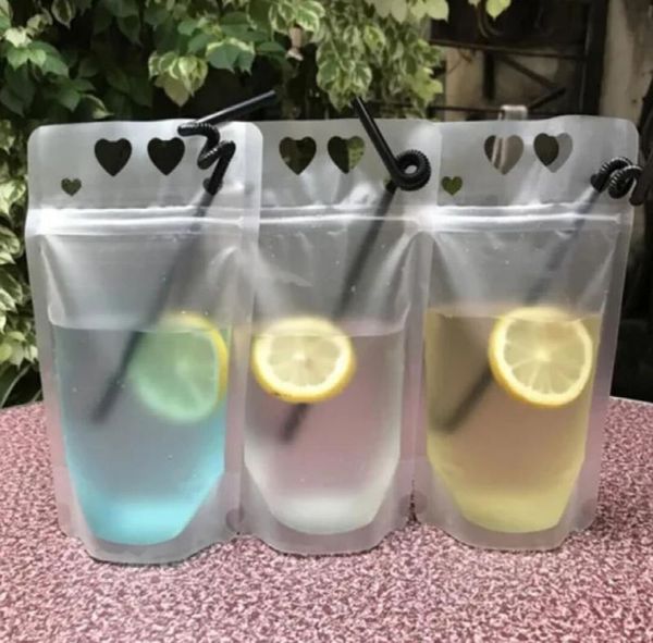 100pcs clear drink pouches bags with zipper stand-up plastic drinking bag with straw with holder reclosable heat-proof tnt ing
100pcs clear drink pouches bags with zipper stand-up plastic drinking bag with straw with holder reclosable heat-proof tnt ing