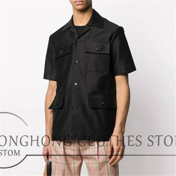 2020 the new summer european and american trend men's slim shirt personality handsome short-sleeved shirt -6xl large size1, White;black
2020 the new summer european and american trend men's slim shirt personality handsome short-sleeved shirt -6xl large size1, White;black