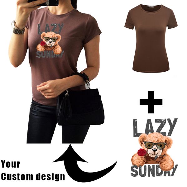 customize womens t-shirt diy girls 3d tees slim summer with bear pattern for christmas custom gift wholesale asian size, Black
customize womens t-shirt diy girls 3d tees slim summer with bear pattern for christmas custom gift wholesale asian size, Black