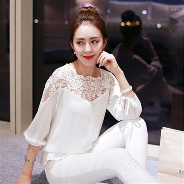 fashion women loose three quater sleeve lace hollow out patchwork solid shirt blouse ladies casual shirts clothing1, White
fashion women loose three quater sleeve lace hollow out patchwork solid shirt blouse ladies casual shirts clothing1, White
