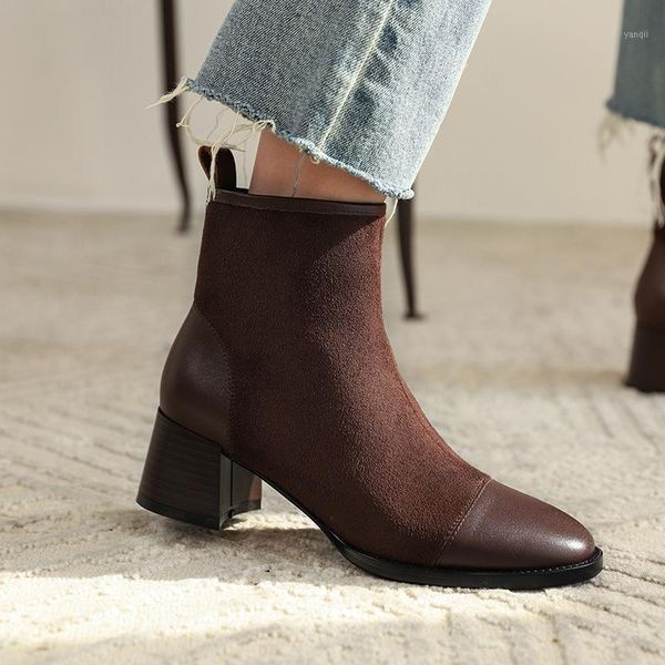 boots genuine leather women high heels ankle zipper round toe party wedding shoes woman female basic1, Black
boots genuine leather women high heels ankle zipper round toe party wedding shoes woman female basic1, Black