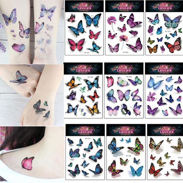 temporary tattoos 2pcs/set butterfly 3d tattoo sticker for women girls body art flash stickers 10.5x15cm waterproof tatoo
temporary tattoos 2pcs/set butterfly 3d tattoo sticker for women girls body art flash stickers 10.5x15cm waterproof tatoo