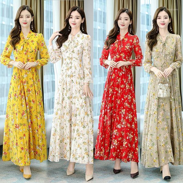autumn v-neck long sleeved dress elegant flower large size dresses for women clothes apricot yellow white red casual, Black;gray
autumn v-neck long sleeved dress elegant flower large size dresses for women clothes apricot yellow white red casual, Black;gray