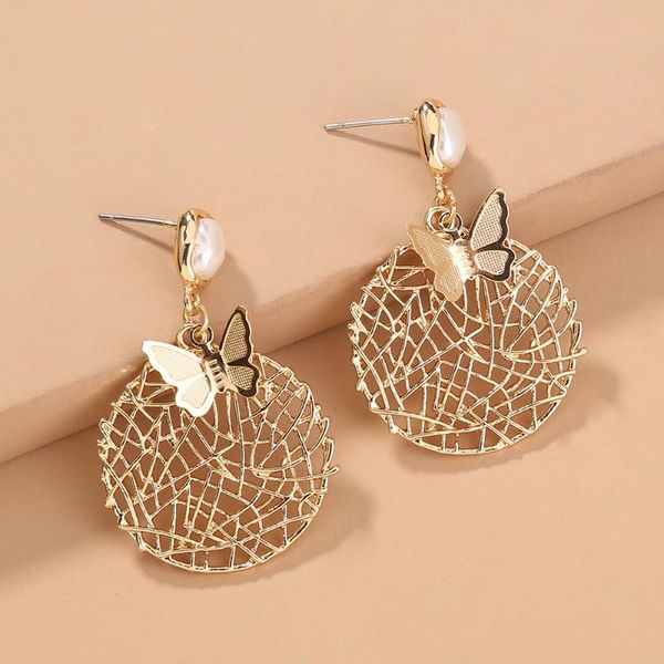 dangle & chandelier exquisite women pearl link circle earrings hollow out and butterfly design lady stud jewelry gift, Silver
dangle & chandelier exquisite women pearl link circle earrings hollow out and butterfly design lady stud jewelry gift, Silver