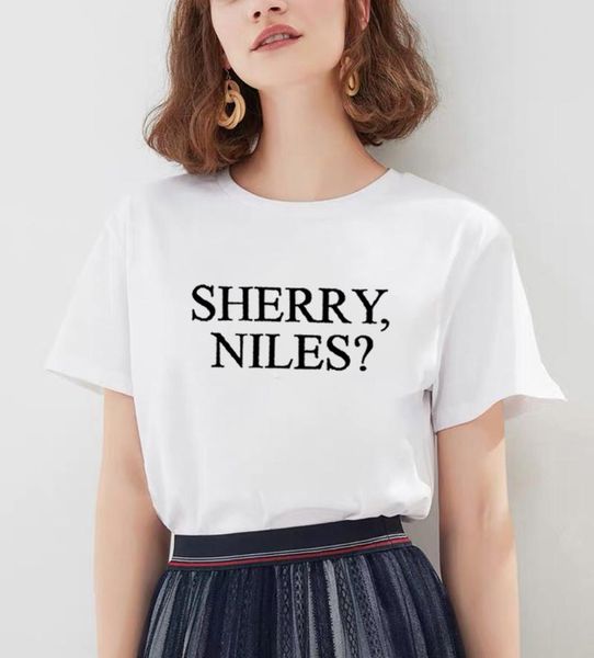 women's t-shirt women o-neck short sleeve funny tshirt loose femme black white sherry niles print summer
women's t-shirt women o-neck short sleeve funny tshirt loose femme black white sherry niles print summer